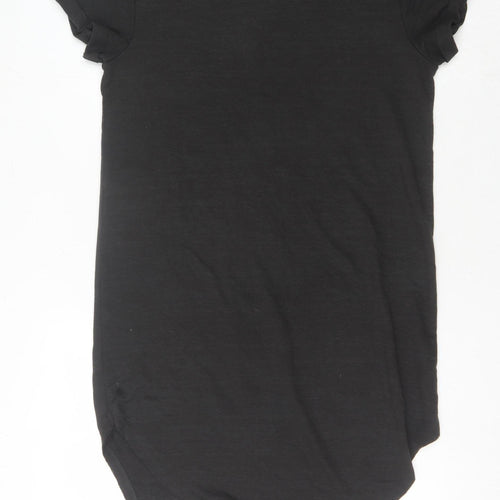 H&M Women's Black T-Shirt Dress, S, Crew Neck, Short Sleeve