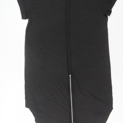 H&M Women's Black T-Shirt Dress, S, Crew Neck, Short Sleeve