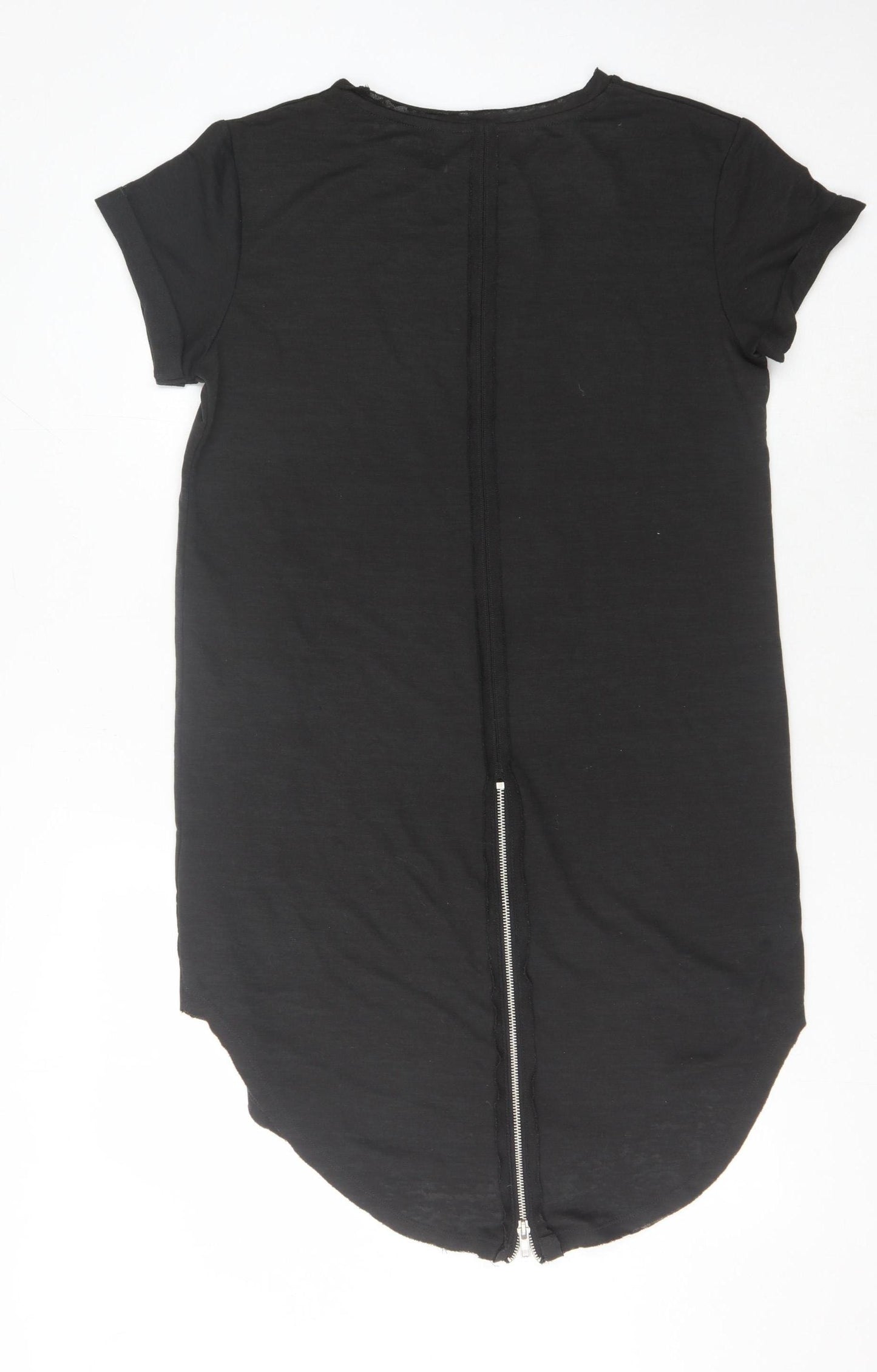 H&M Women's Black T-Shirt Dress, S, Crew Neck, Short Sleeve