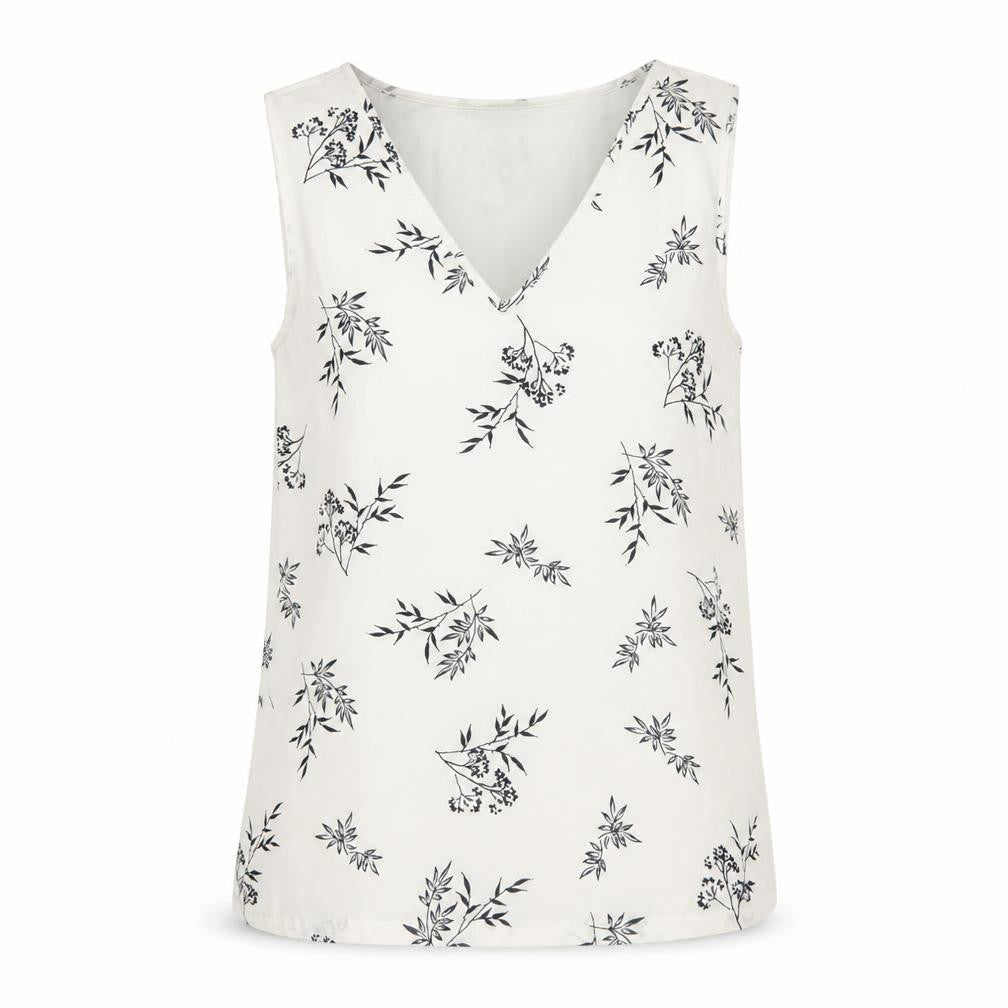Front view of Marks & Spencer Women's Ivory Floral Top, size 8