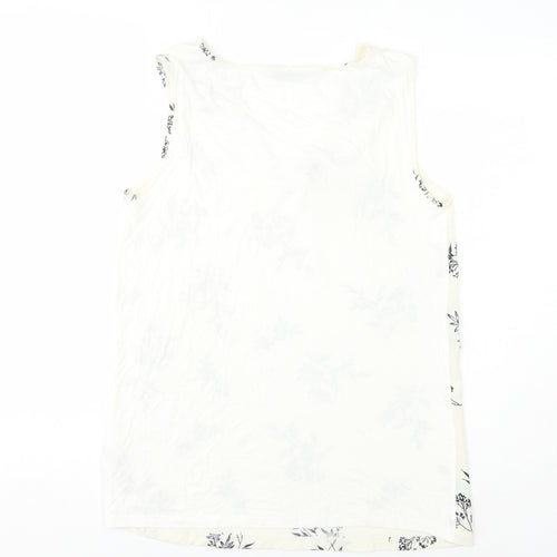 Marks and Spencer Women's Ivory Floral Top Size 8