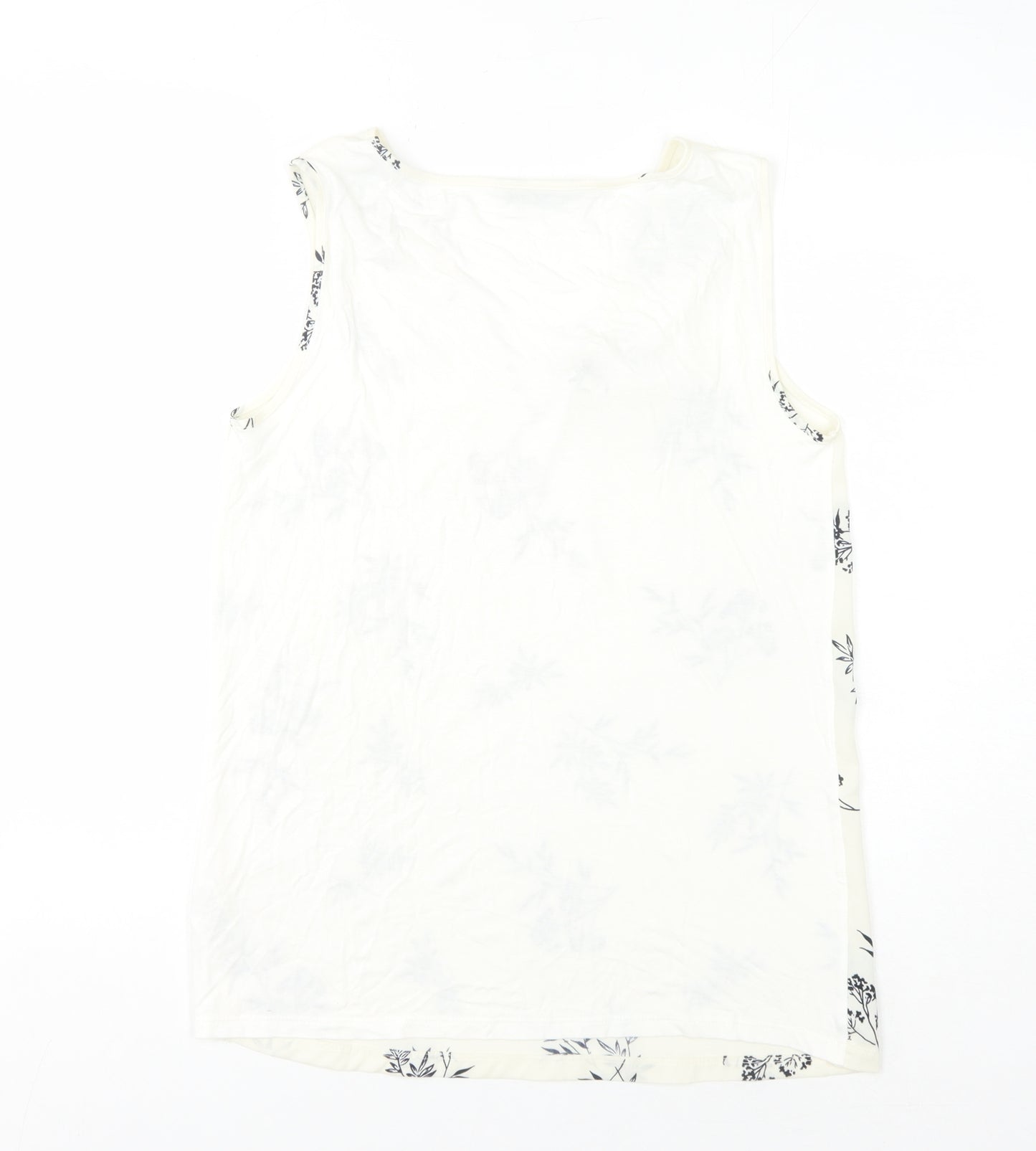 Marks and Spencer Women's Ivory Floral Top Size 8