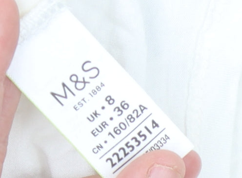 Marks and Spencer Women's Ivory Floral Top Size 8