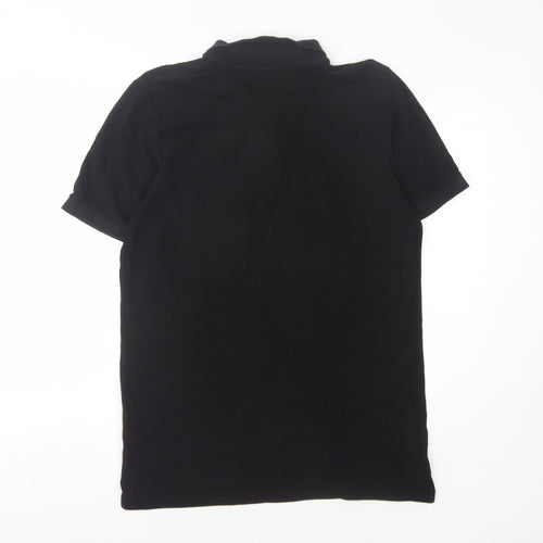 Jack & Jones Men's Black Polo Shirt Size L
