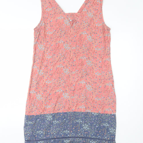 Next Women's Multicoloured Floral V-Neck Dress Size 10