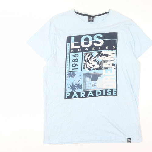 Maison Blaggio Men's Blue XL Graphic T-Shirt