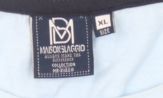 Maison Blaggio Men's Blue XL Graphic T-Shirt