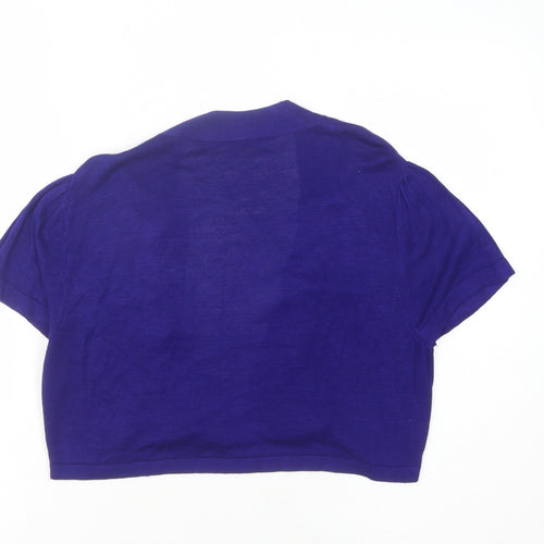 Debenhams Womens Purple Open Front Cardigan Size 18