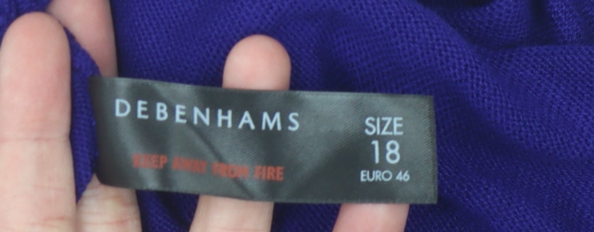 Debenhams Womens Purple Open Front Cardigan Size 18