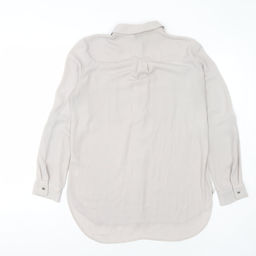 Women's Grey Button-Up Shirt Size 10