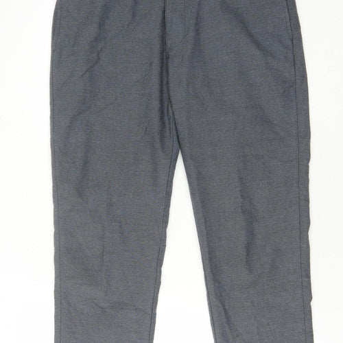 Marks and Spencer Men's Grey Trousers L Flat Front