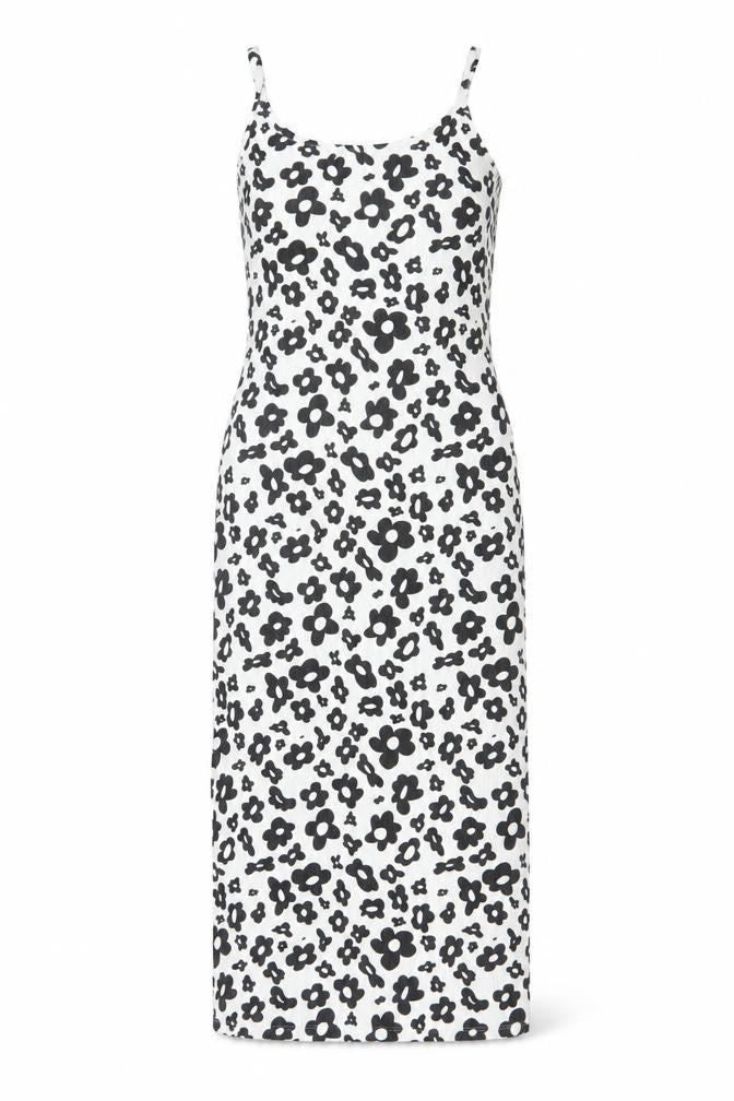 Pieces Women's White Floral Midi Slip Dress Size 8