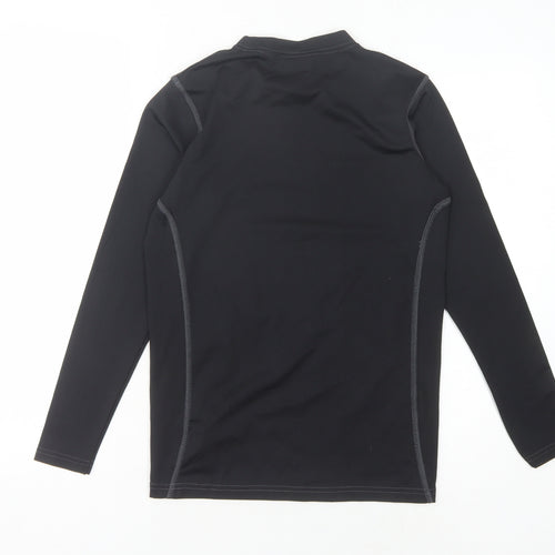 David Luke Boys Black Long Sleeve Basic Top - Size M