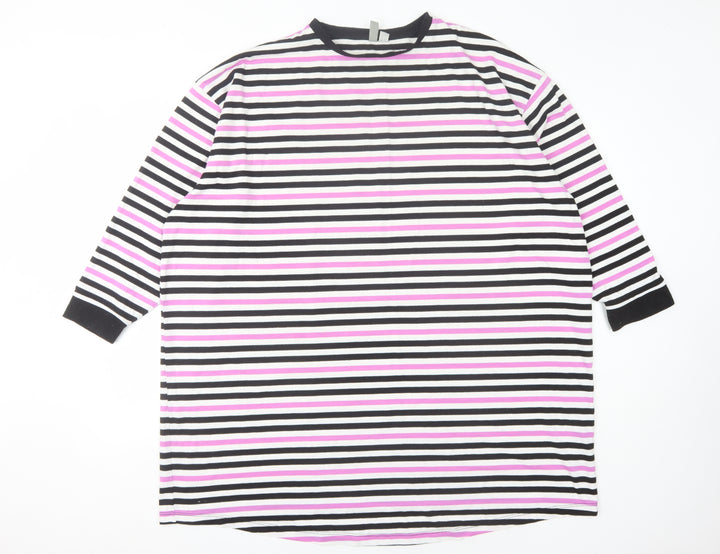 ASOS Women's Striped Ringer T-Shirt, Multicoloured, Size 14