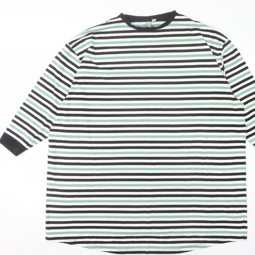 ASOS Women's Multicoloured Striped T-Shirt Size 14