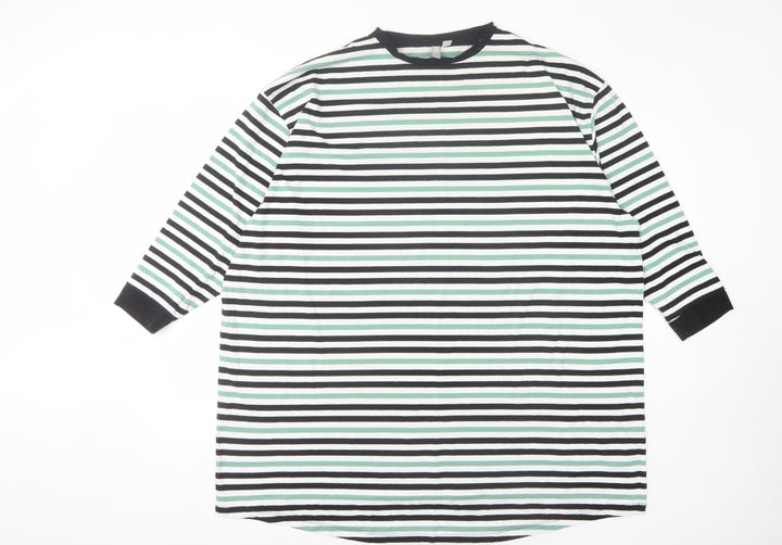 ASOS Women's Multicoloured Striped T-Shirt Size 14
