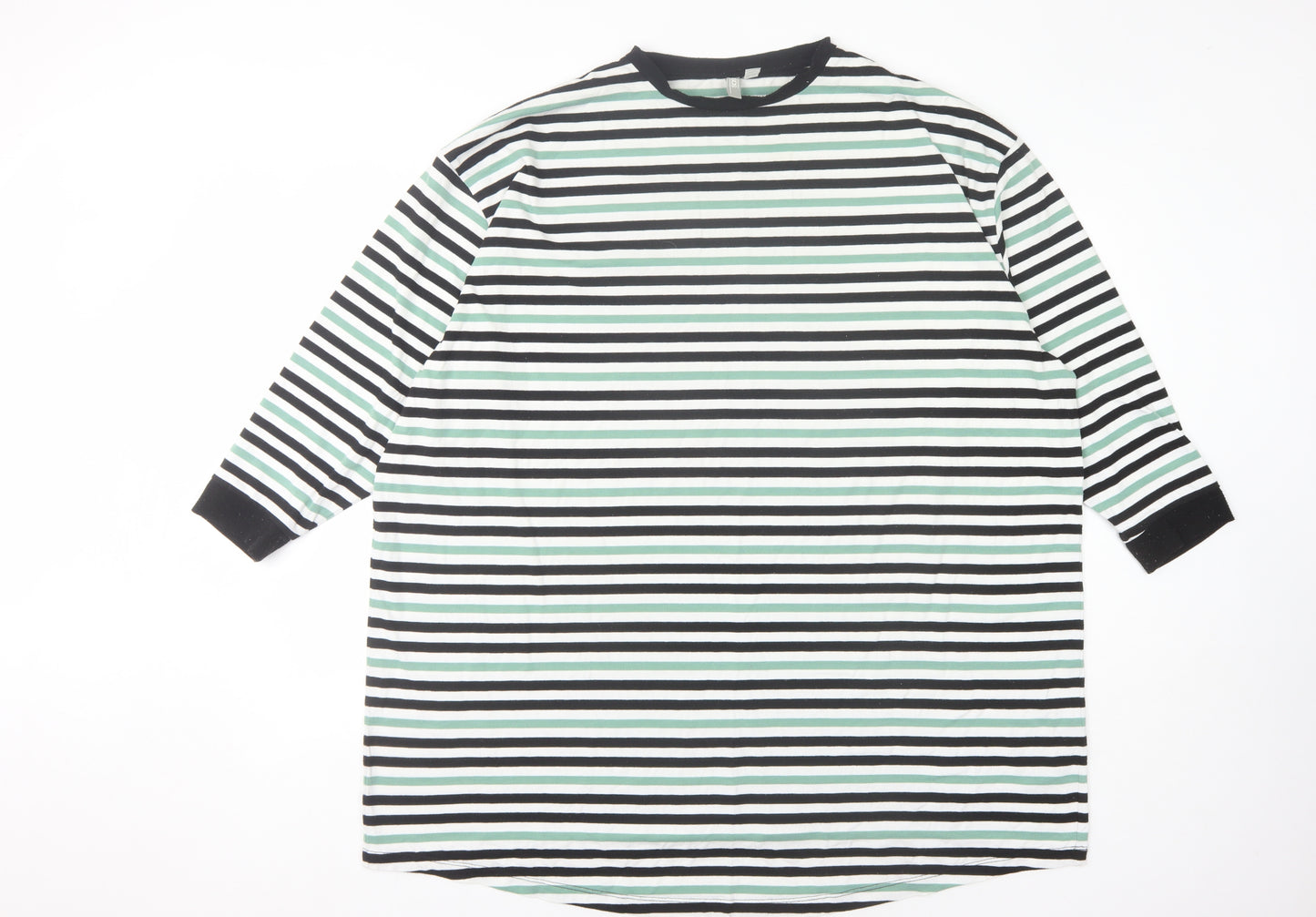 ASOS Women's Multicoloured Striped T-Shirt Size 14