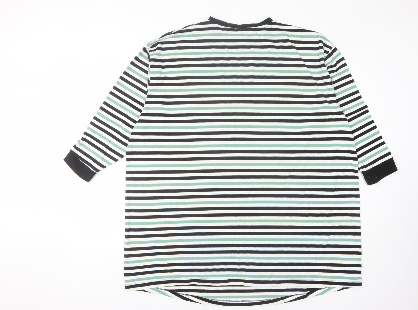 ASOS Women's Multicoloured Striped T-Shirt Size 14