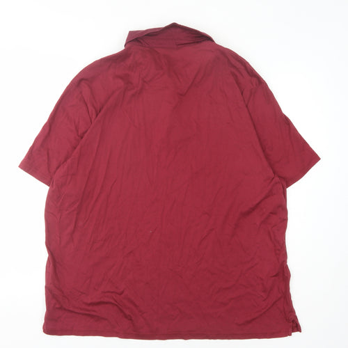Marks and Spencer Men's Red 2XL Short Sleeve Polo
