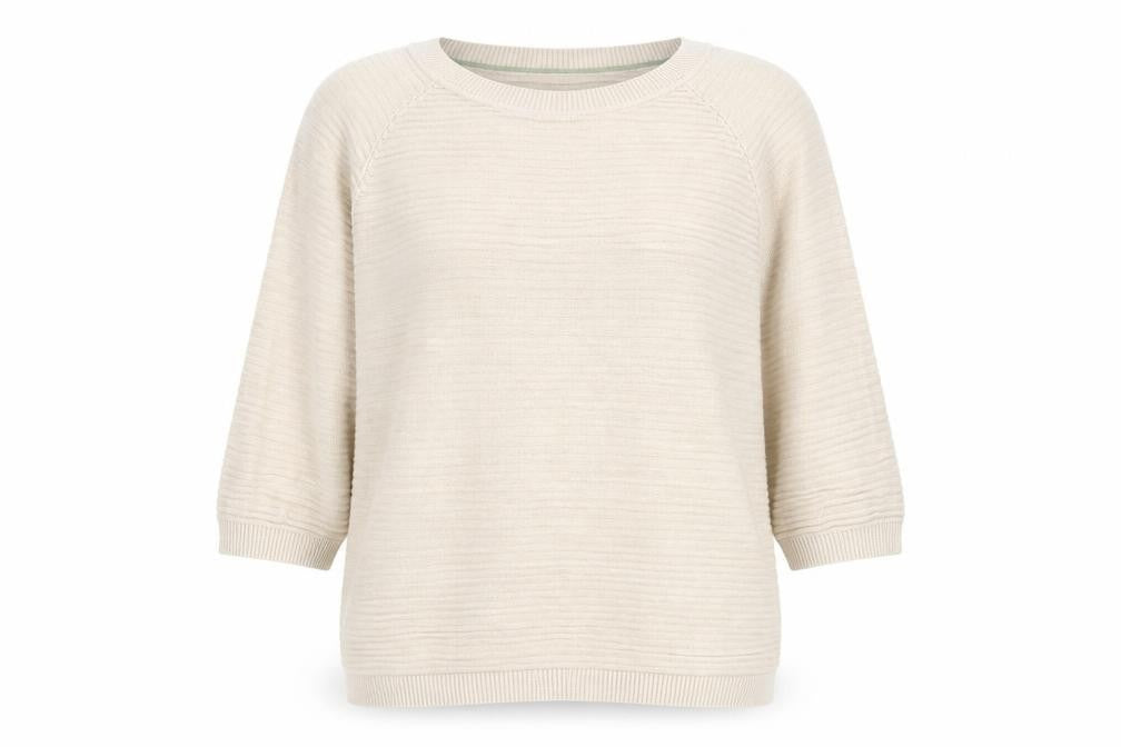 Front view of ESPRIT Women's Beige jumper, size S, Casual Knit