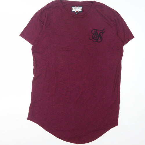 SikSilk Men's Purple Crew Neck Short Sleeve T-Shirt M