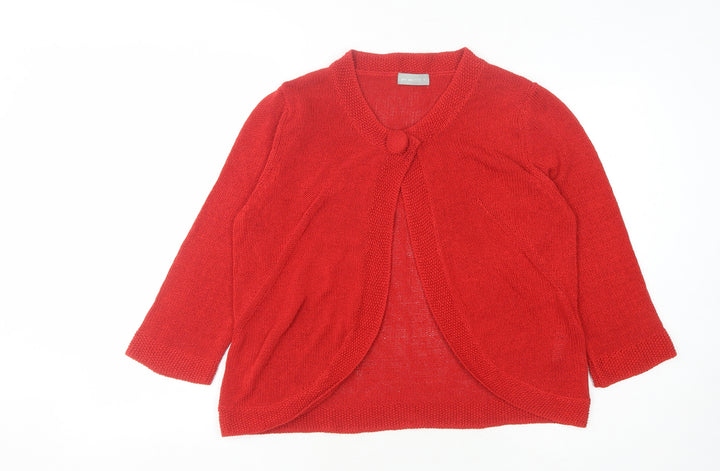 Marks and Spencer Women's Red Cardigan Size 16