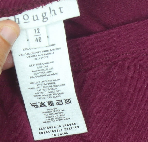 Thought Women's Purple Leggings Size 12 Viscose Blend