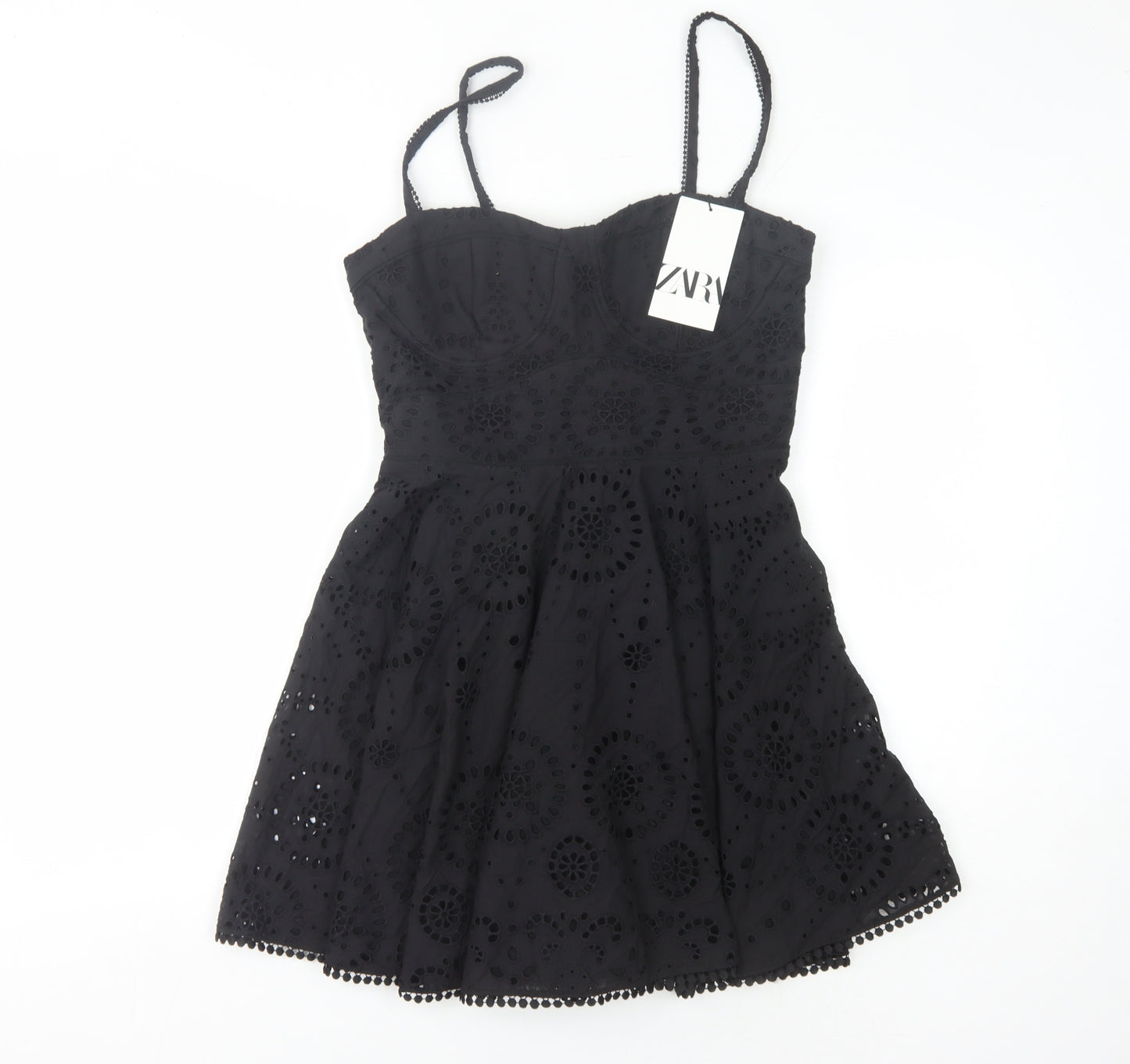 Zara Women's Black A-Line Dress M