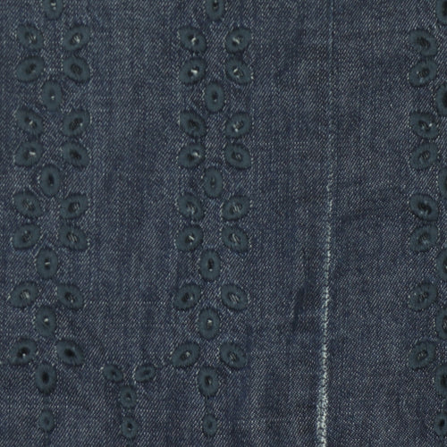 Next Women's Blue Short Sleeve Denim Dress Size 6