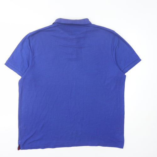 BHS Men's Blue Polo Shirt, Size L, Casual Wear