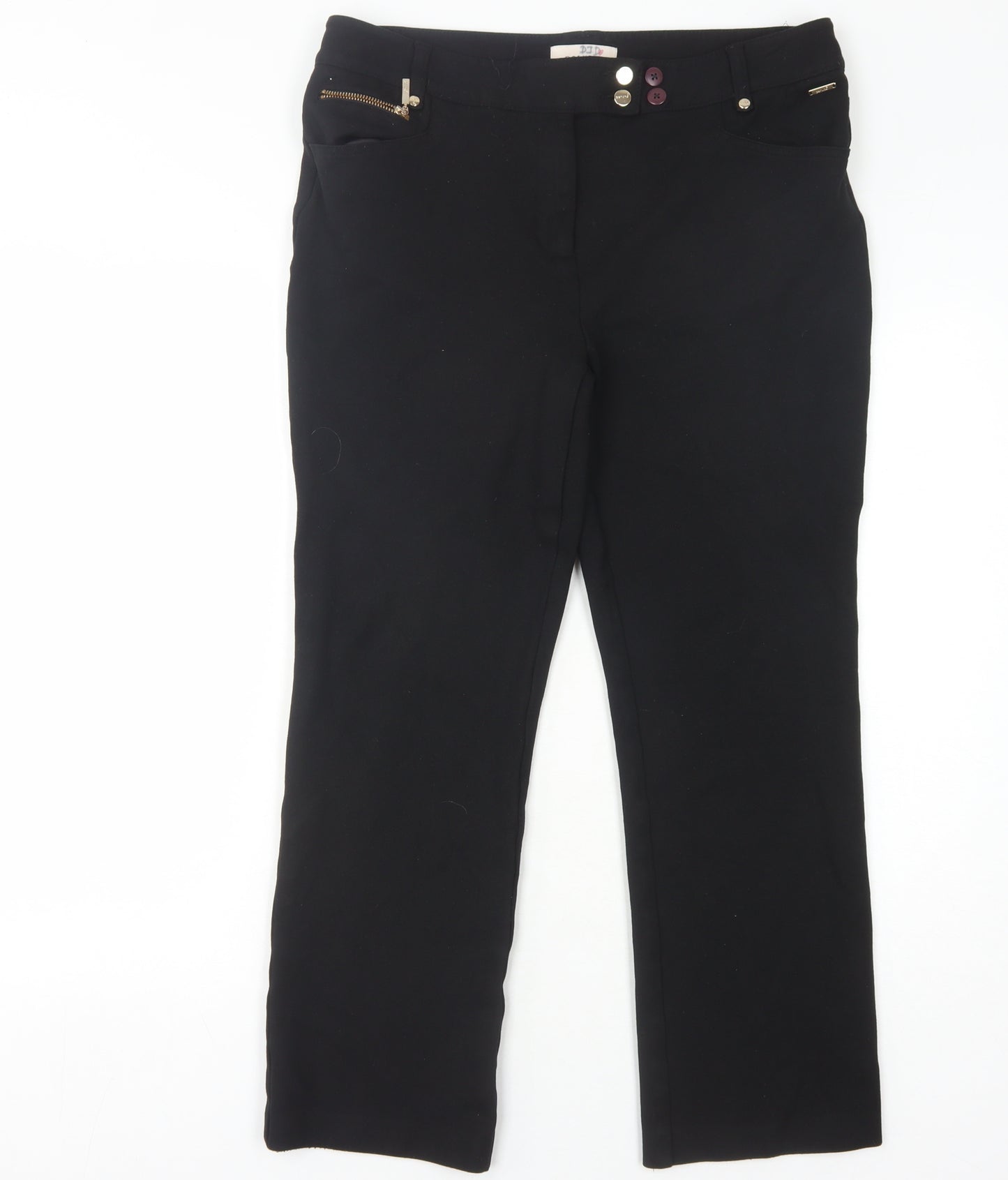 Marks and Spencer Women's Black Straight Trousers Size 14