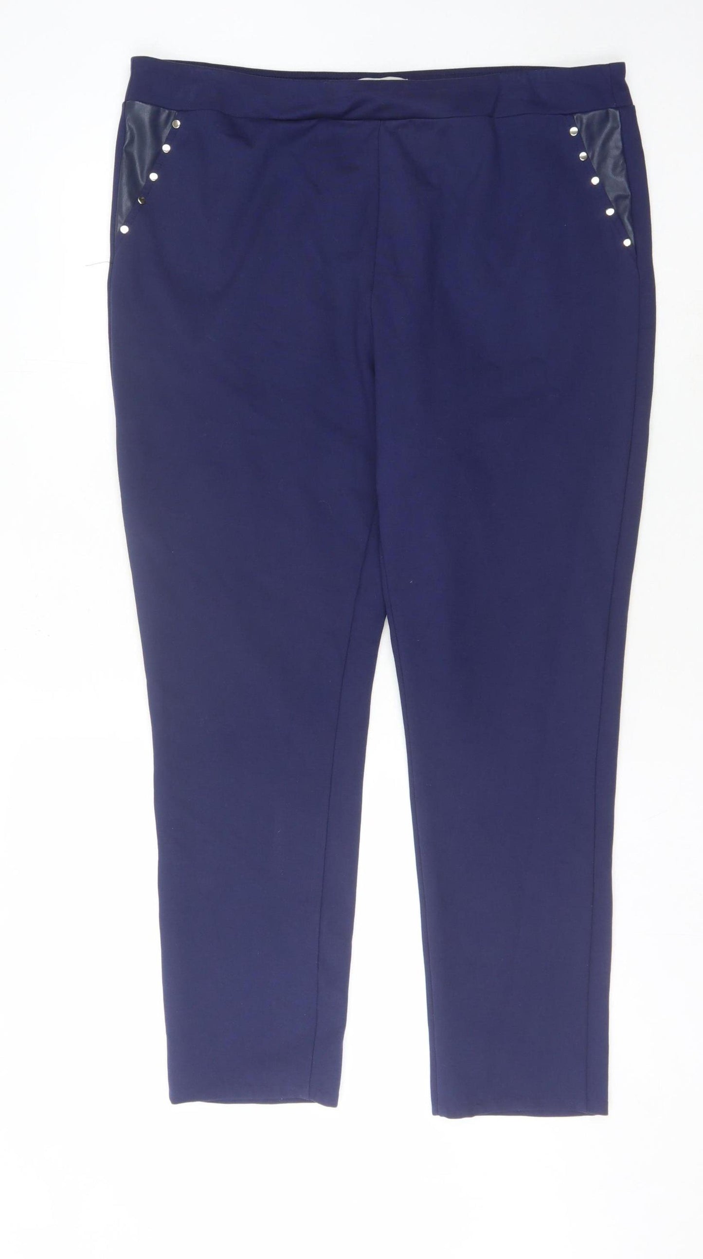 Bassini Women's Blue Studded Trousers XL