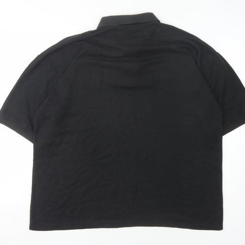 Jerzees Unisex Adults Black Polo XL - The Prisoner Logo