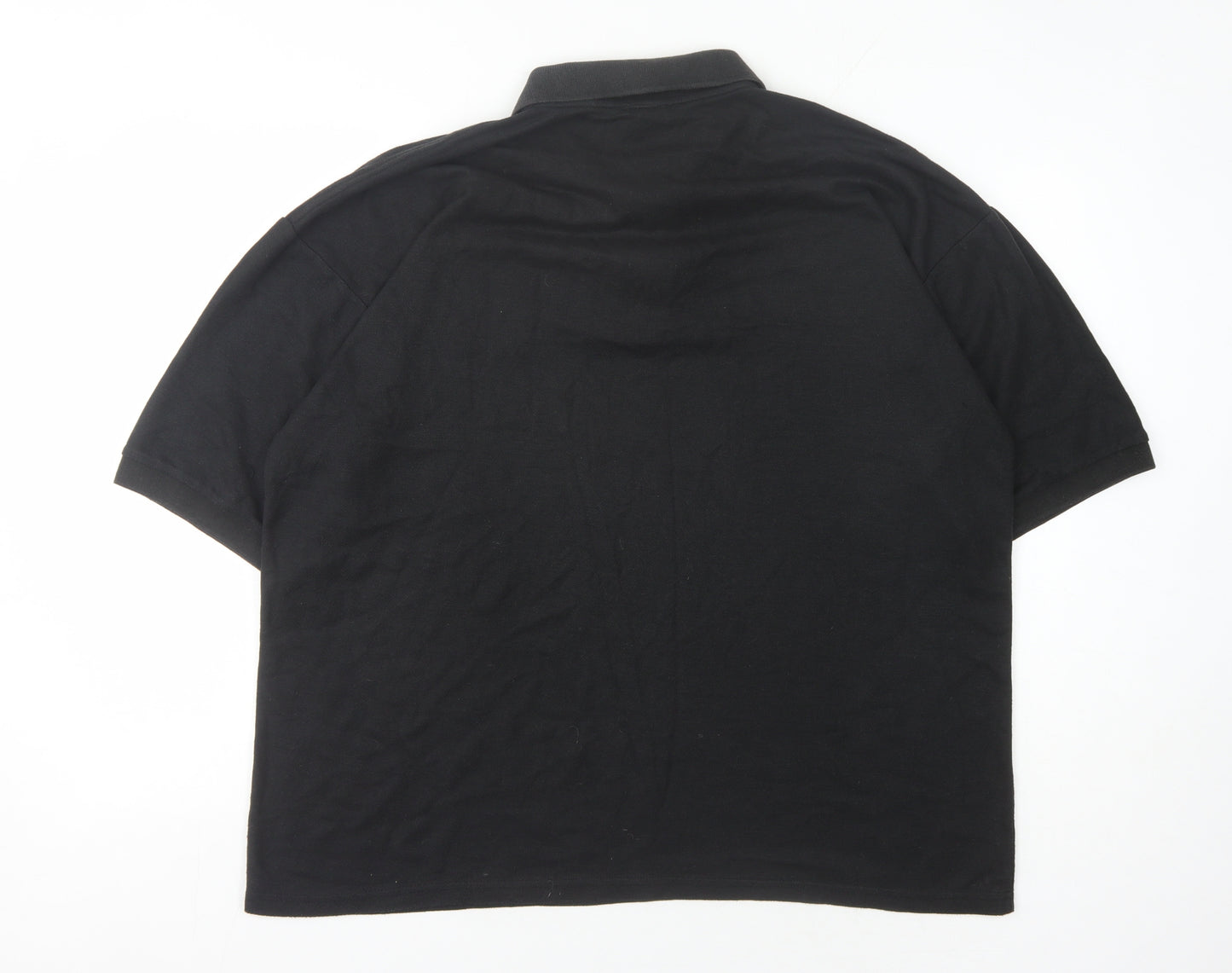 Jerzees Unisex Adults Black Polo XL - The Prisoner Logo
