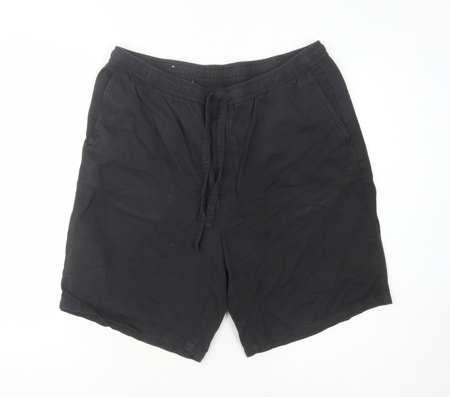 Zara Men's Black XL Casual Shorts with Elastic Waist