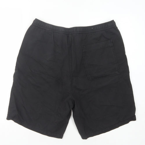 Zara Men's Black XL Casual Shorts with Elastic Waist
