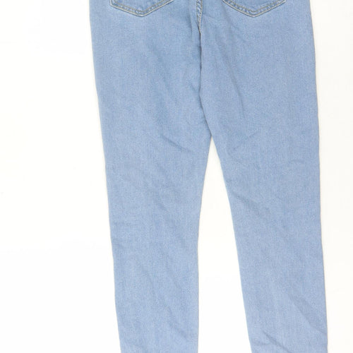 Boohoo Women's Blue Skinny Jeans Size 6 Distressed