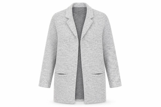 Front view of Next Women's Grey Cardigan, Collared, size 12