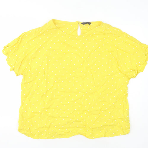 Marks and Spencer Women's Yellow Polka Dot Blouse