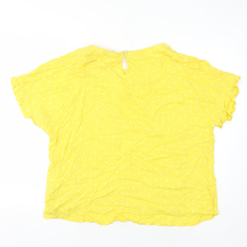 Marks and Spencer Women's Yellow Polka Dot Blouse
