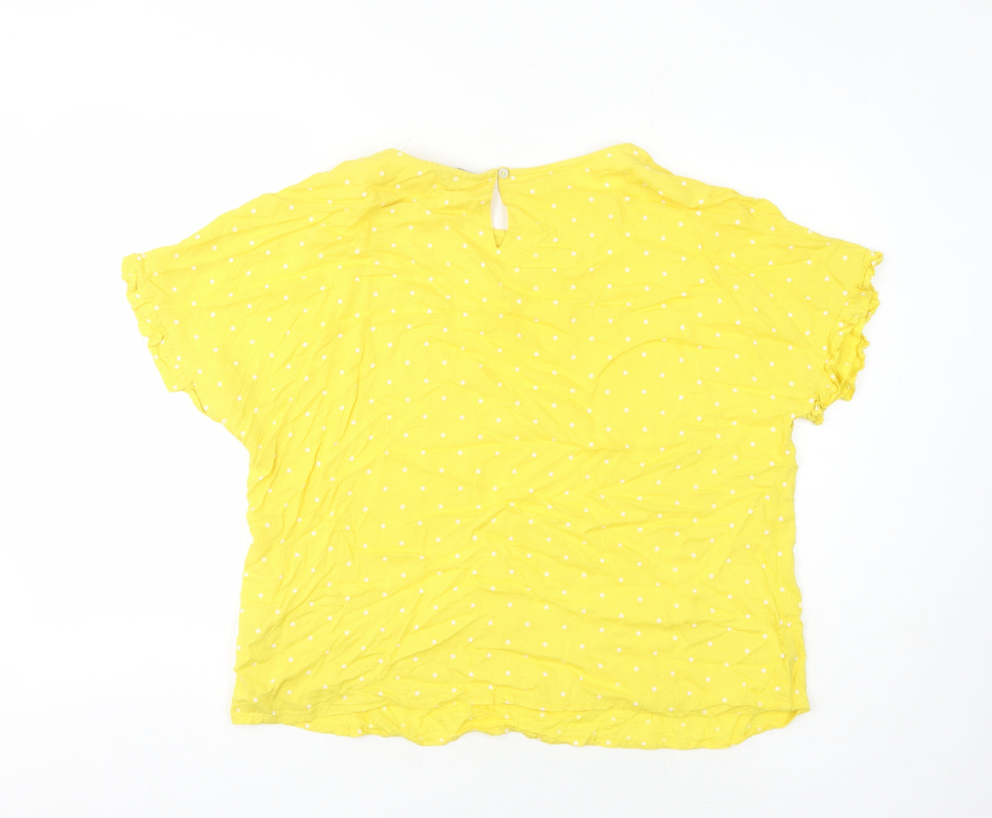 Marks and Spencer Women's Yellow Polka Dot Blouse