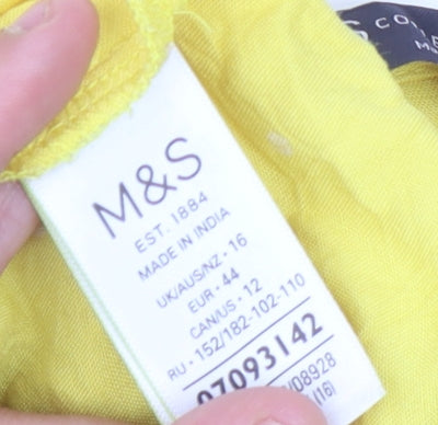 Marks and Spencer Women's Yellow Polka Dot Blouse
