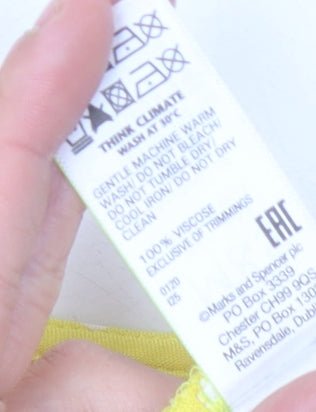 Marks and Spencer Women's Yellow Polka Dot Blouse