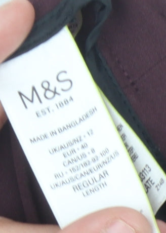 Marks and Spencer Women's Purple Trousers Size 12