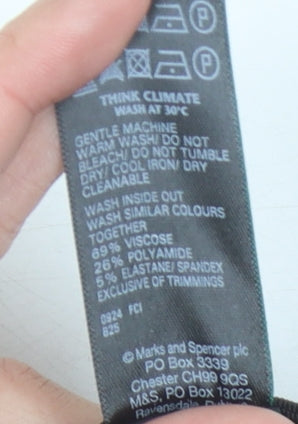 Marks and Spencer Women's Black Trousers, Size 8