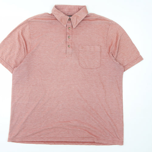 Farah Men’s Pink Polo Shirt L Regular Fit