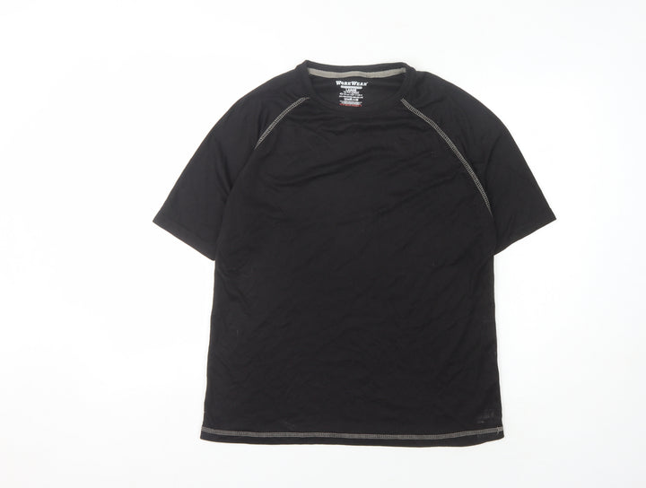 WorkWear Men's Black Large Short Sleeve T-Shirt