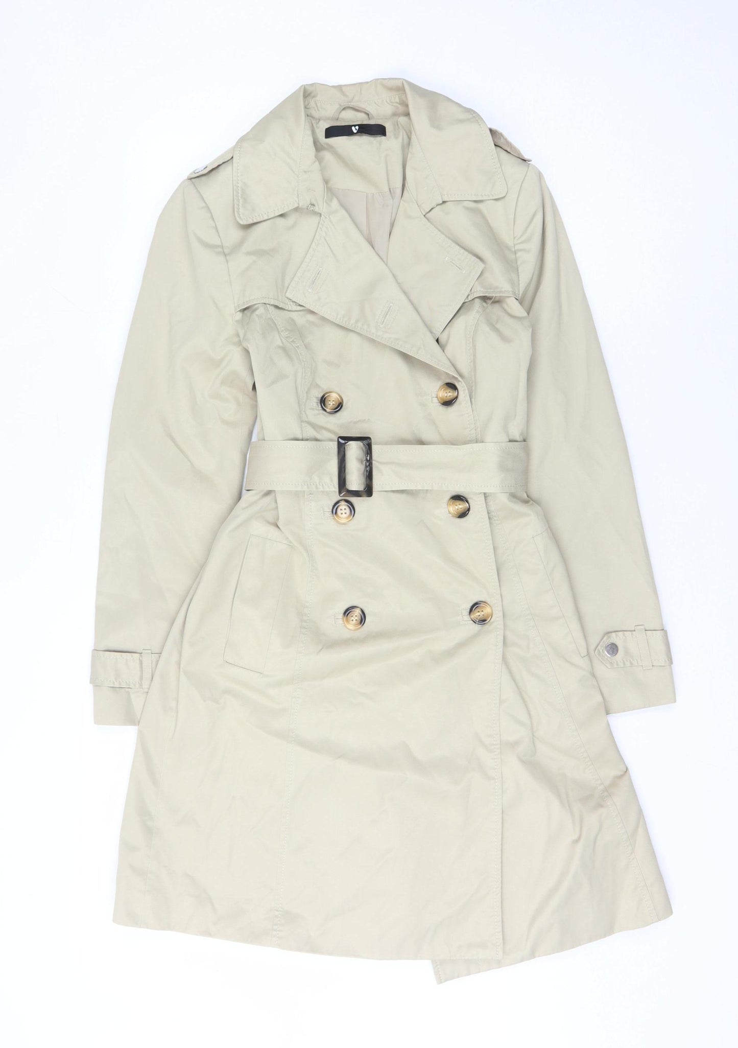 V by Very Women's Beige Trench Coat Size 10