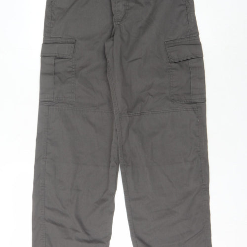 Deluxecargo Men's Grey Cargo Trousers, 32R, Relaxed Fit