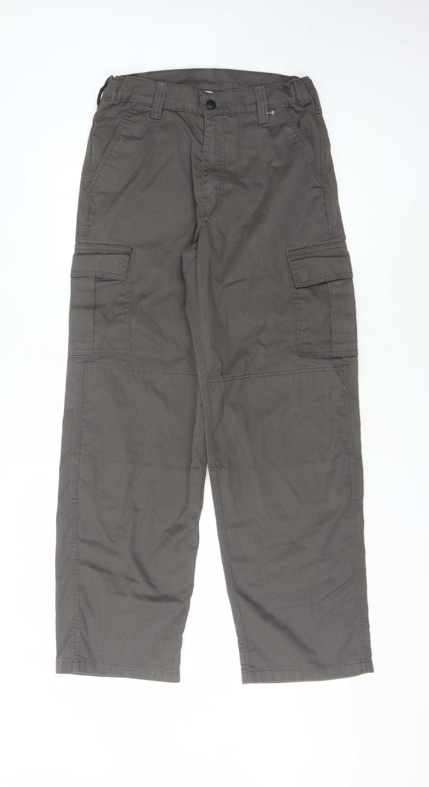 Deluxecargo Men's Grey Cargo Trousers, 32R, Relaxed Fit